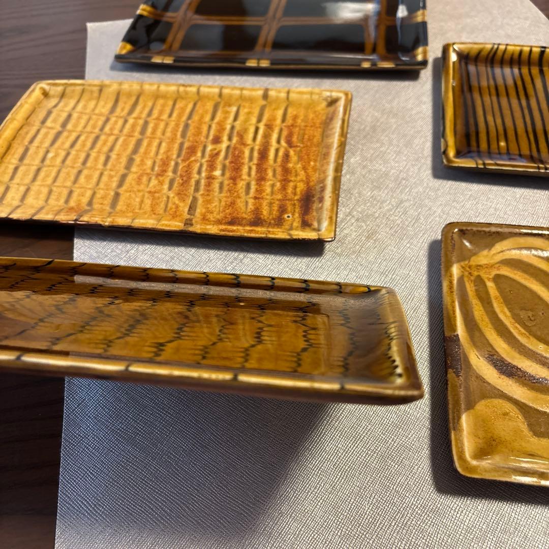 Ｋ*o様 スリップウェア　角皿　５枚セット