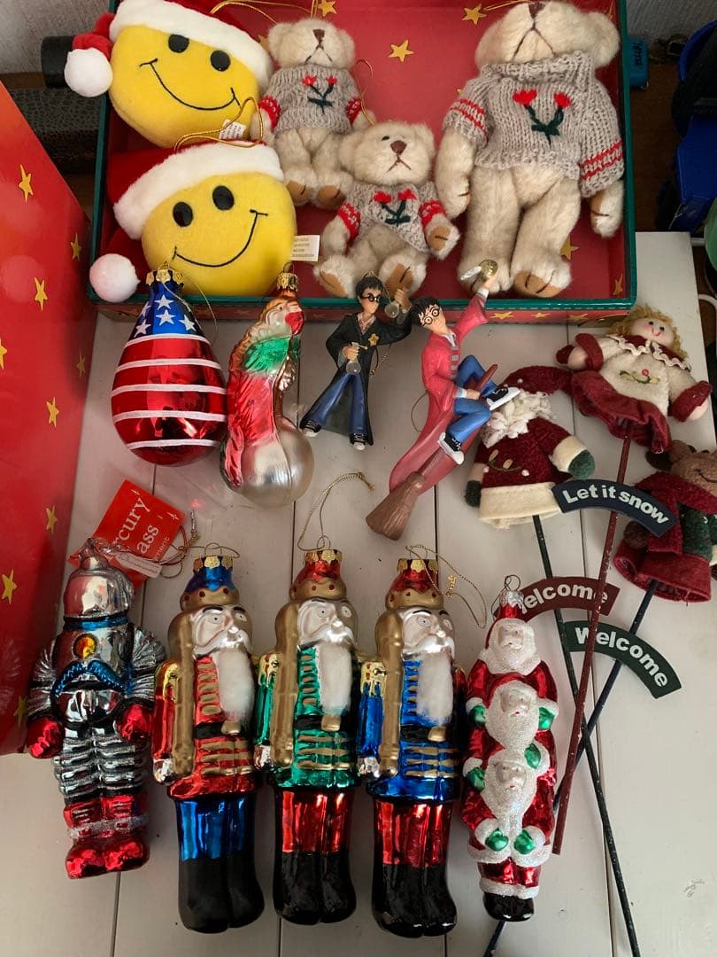 アメリカ　クリスマスオーナメント アメリカンカントリー収納BOX入り　16