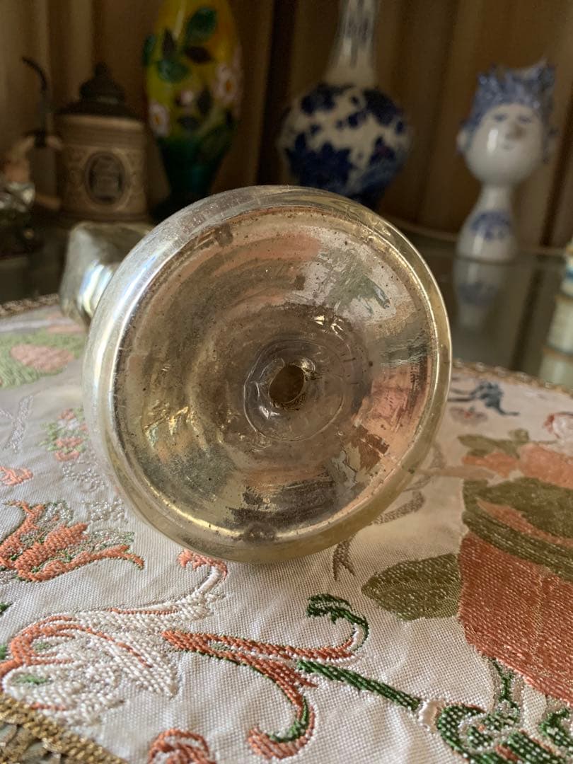 フランス製アンティーク　激レア・メーキュリーガラス聖心キリスト立像！