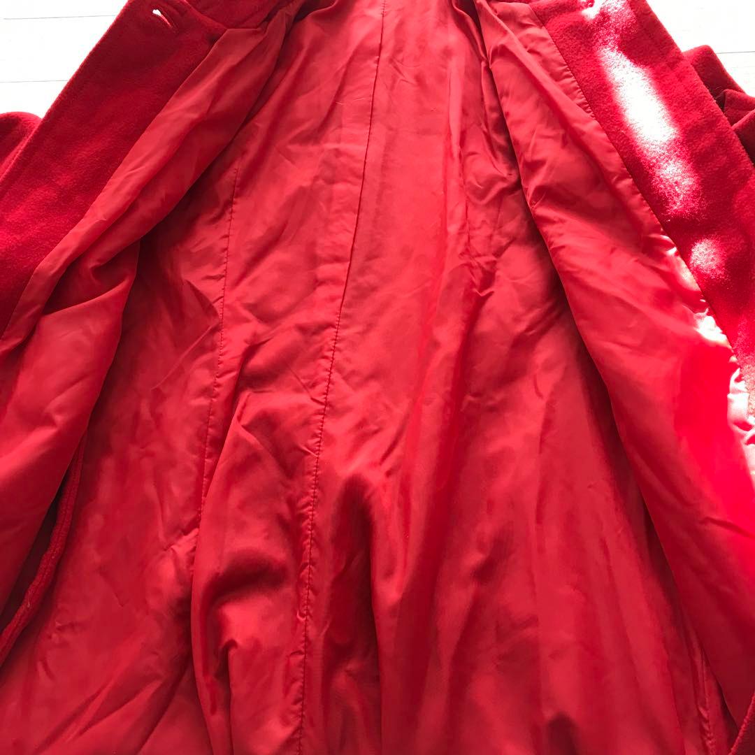 90s ダッフルコート ロングコート レア ヴィンテージ レッド L程