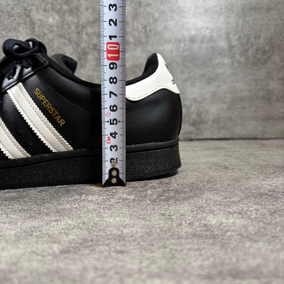adidas アディダス　スーパースター　ブラック　黒　ゴールド　24.5cm