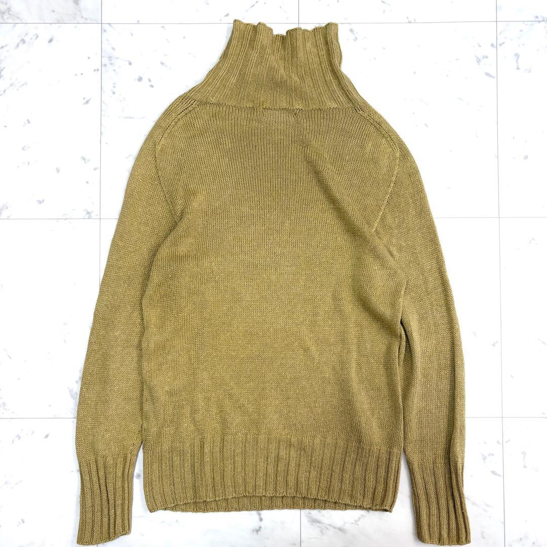 美品 マーガレットハウエル リネンコットンハイネックニット スコットランド製 Ⅱ