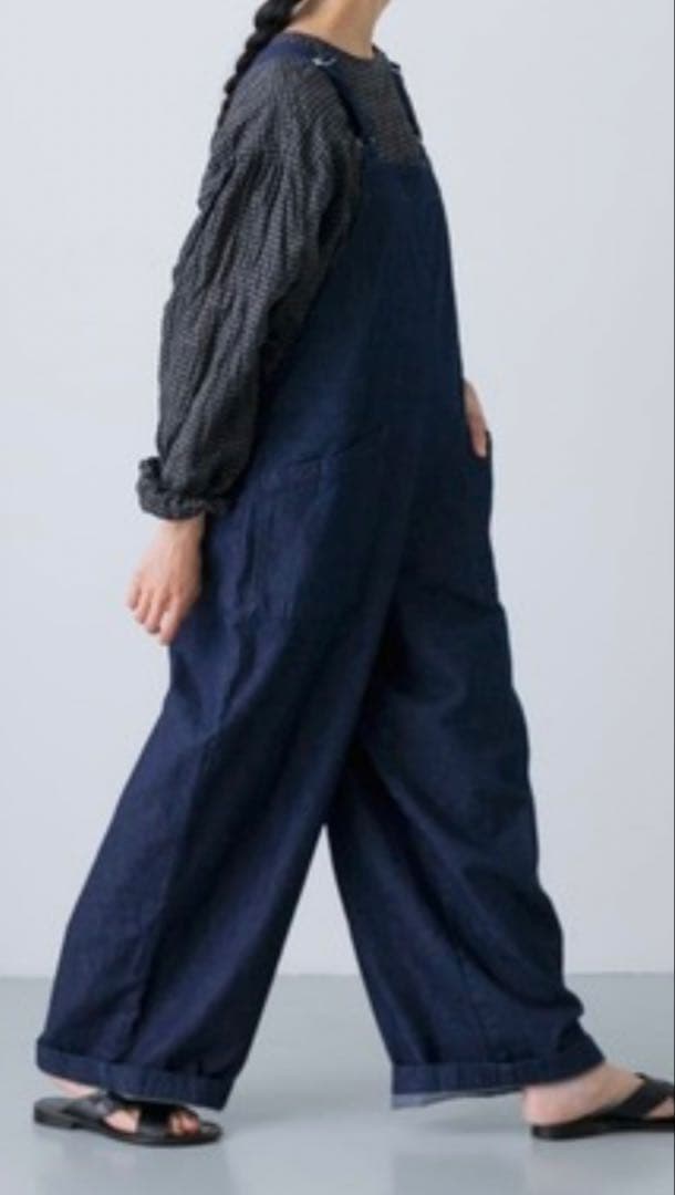 かぐれ　バッククロスサロペット　インディゴ