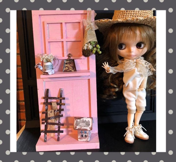 はな様❤️専用　ブライス　撮影用リバーシブルドアオブジェ可愛いおまけ５点小物付