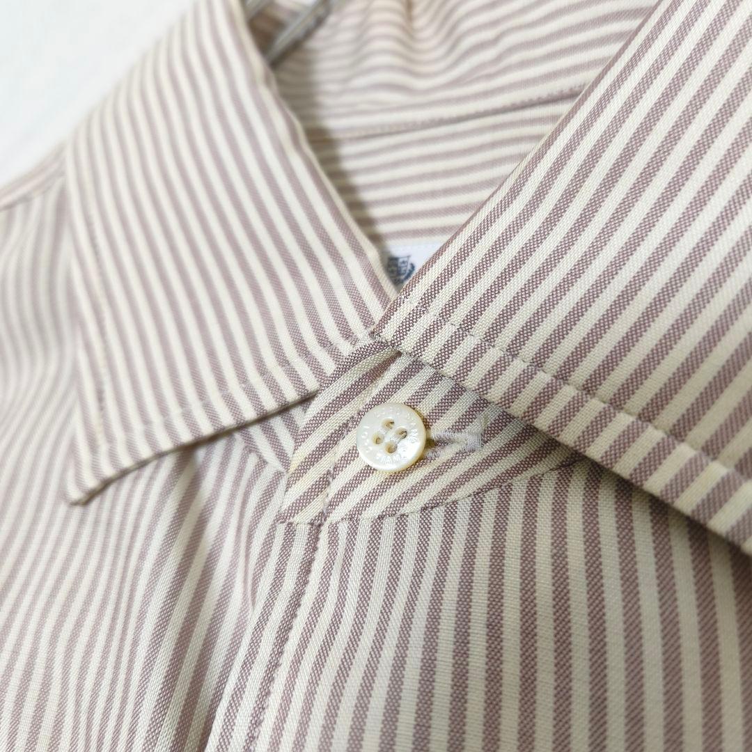 美品✨ロロピアーナ シルク100% ストライプシャツ ベージュ M