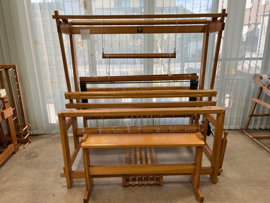 機織り機　東京手織機　 120㎝幅 筬３枚　整経台糸通し　手織り機