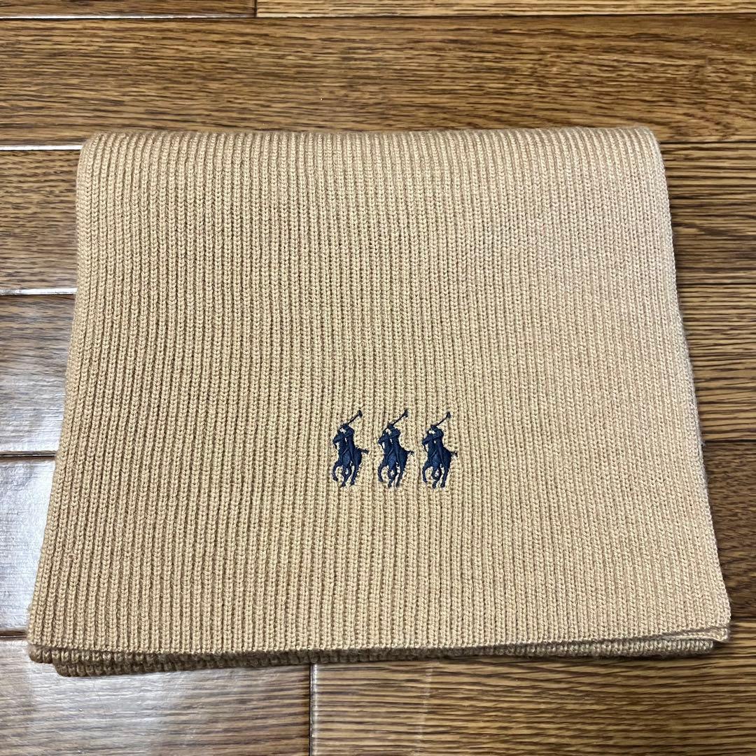 トリプルポニー！　Polo by Ralph Lauren ベージュ マフラー