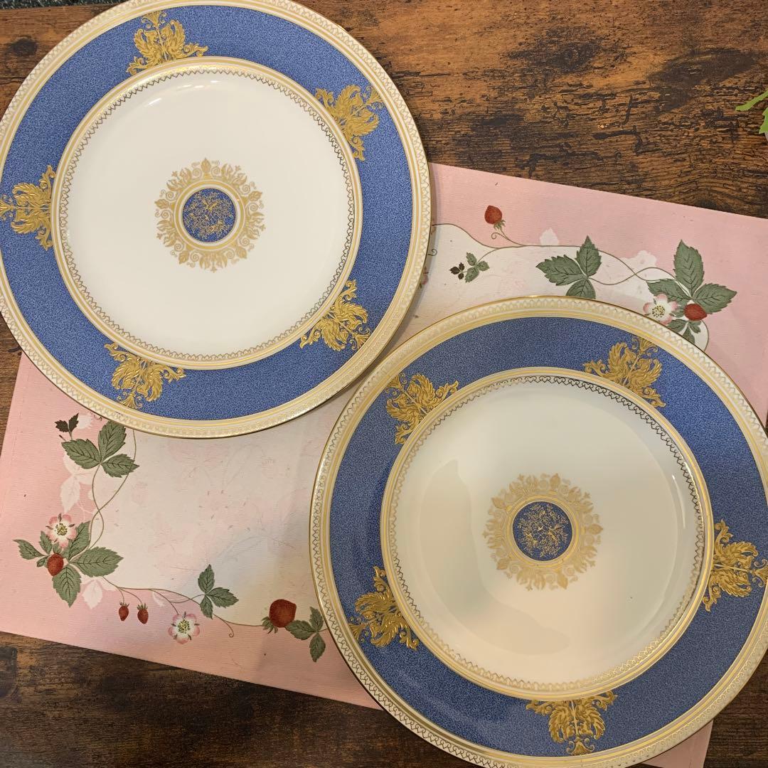 ウェッジウッド コロンビア　パウダーブルー　27cm ディナープレート　4枚