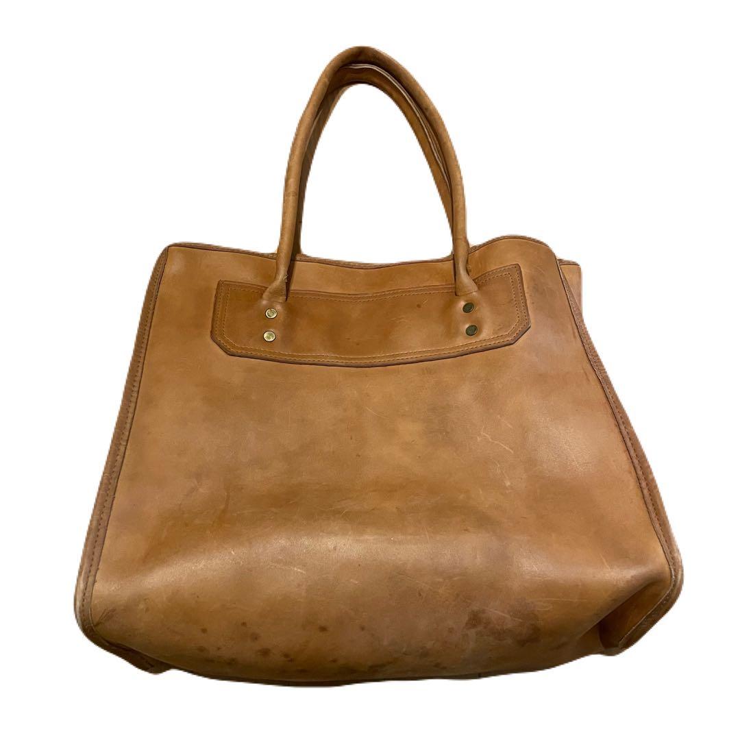 80s〜　GOKEYS ゴーキーズ レザー トートバッグ 大容量 ブラウン