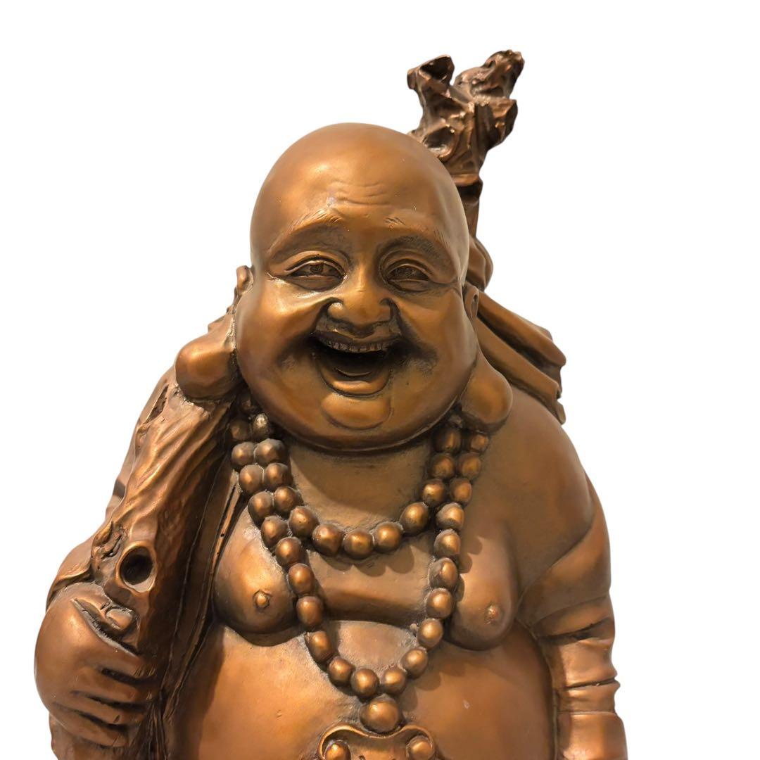 【美品】七福神 財運を呼ぶ布袋尊 大型 重厚像 商売繁盛 縁起物 守り神クラス