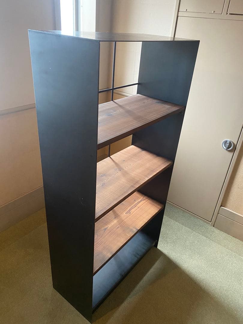 グラearlアール　アイアンシェルフ 4段 木製棚