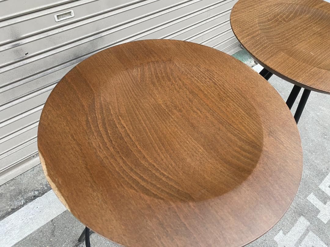 A374◆ADAL ハイスツール 2脚セット「北欧 モダン 無垢材」