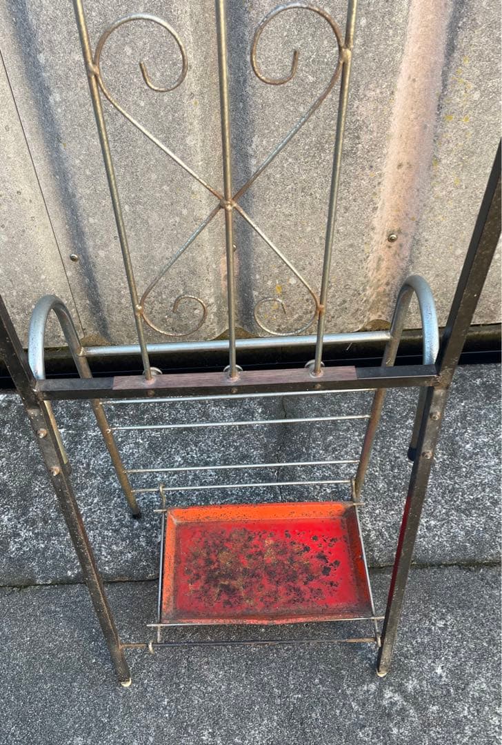 稀少/ビンテージ/インダストリアル/アイアン/コートハンガー/傘立て/ラック