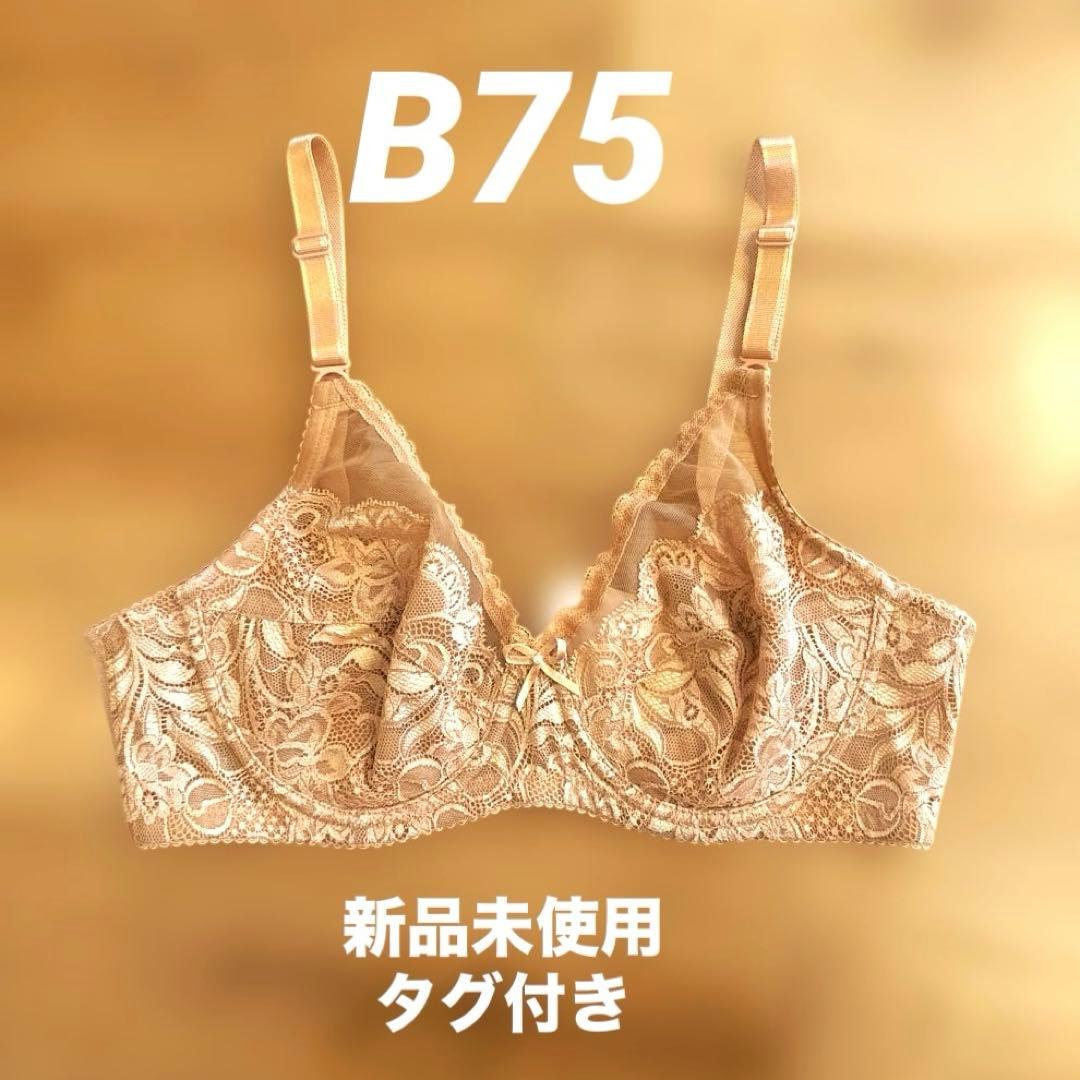 【新品タグ付き】ダイアナ ベージュ レースブラジャー B75