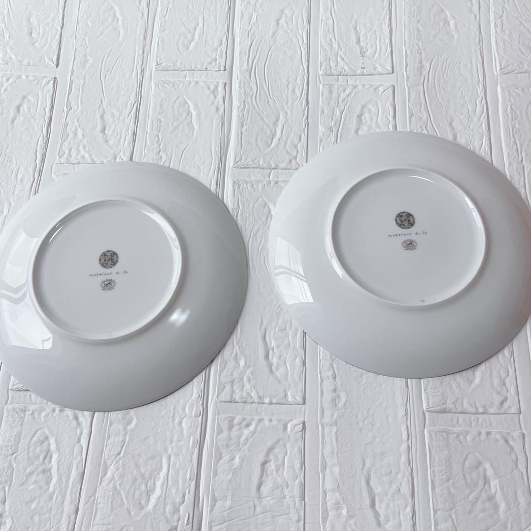 【極美品】エルメス デザートプレート　2枚セット モザイク プラチナ