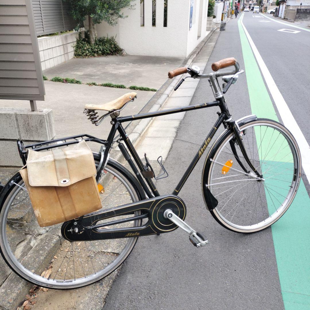 Atala 実用車　イタリア製　シティサイクル ブラック サドルバッグ付き
