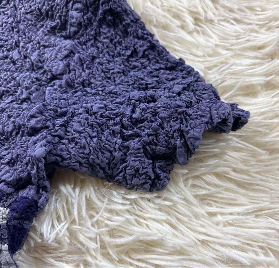 ISSEIMIYAKE イッセイミヤケ　シャツ　チェック柄　シワ加工　半袖