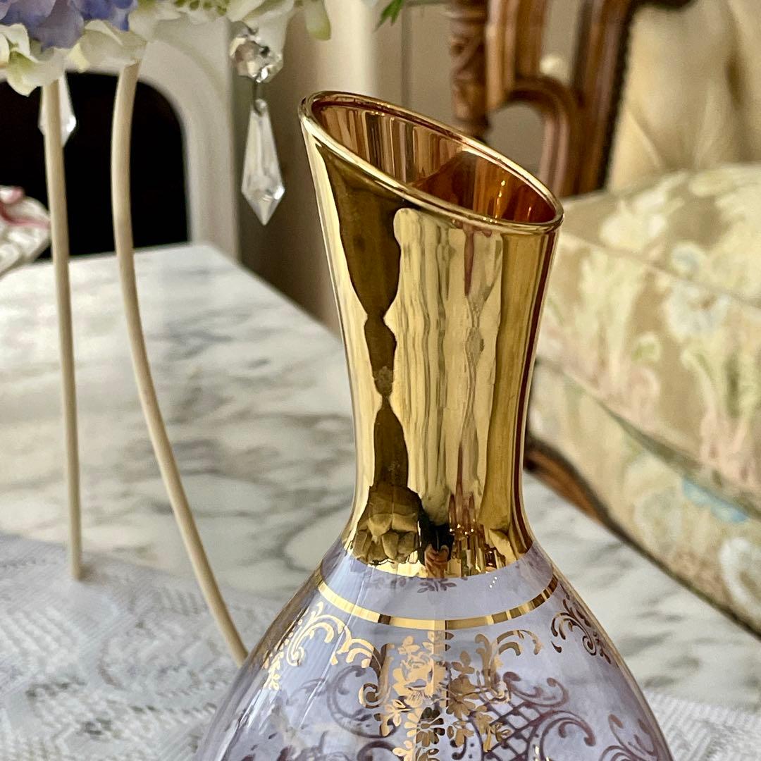 r207 チェコ ボヘミアガラス デキャンタ・グラス6点セット