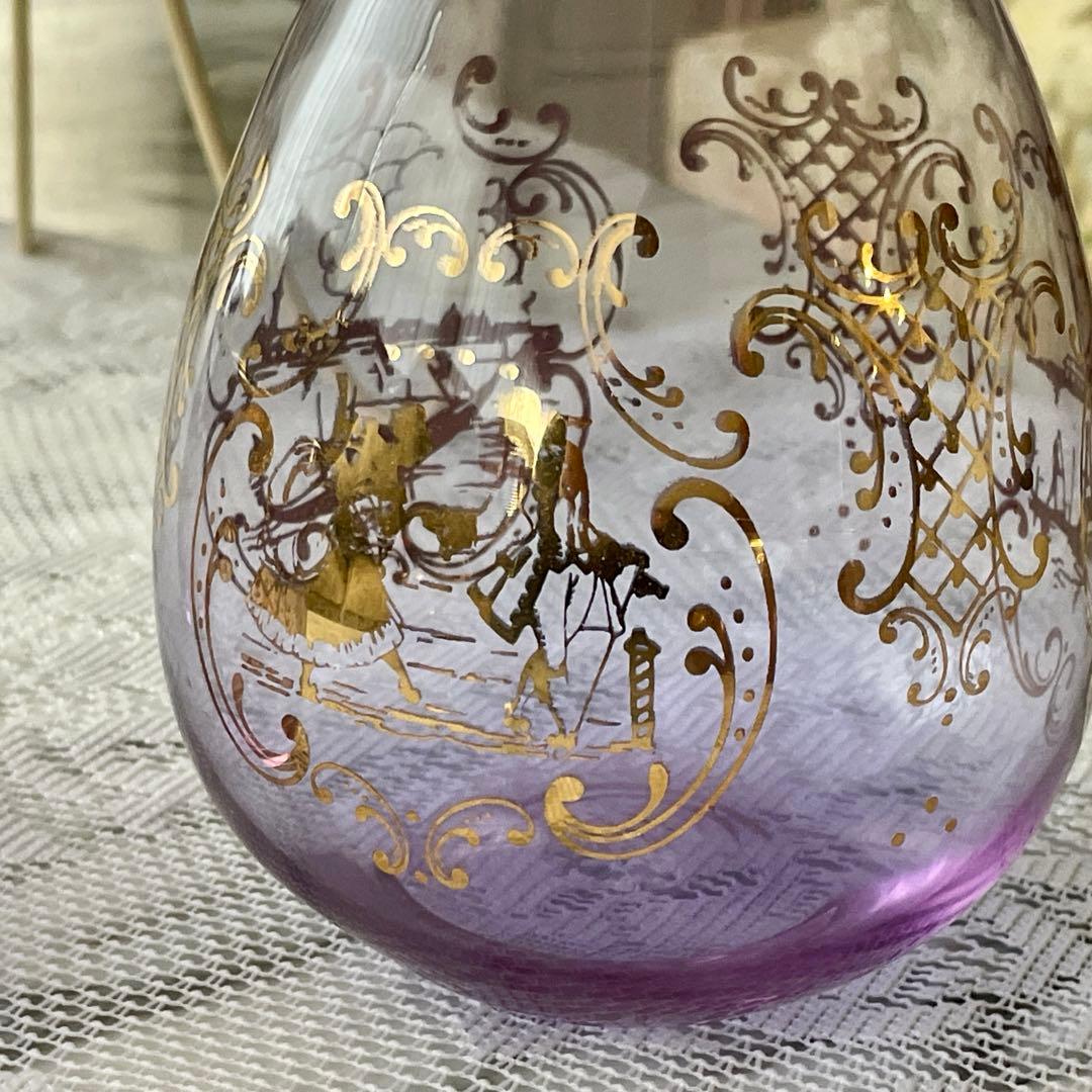 r207 チェコ ボヘミアガラス デキャンタ・グラス6点セット