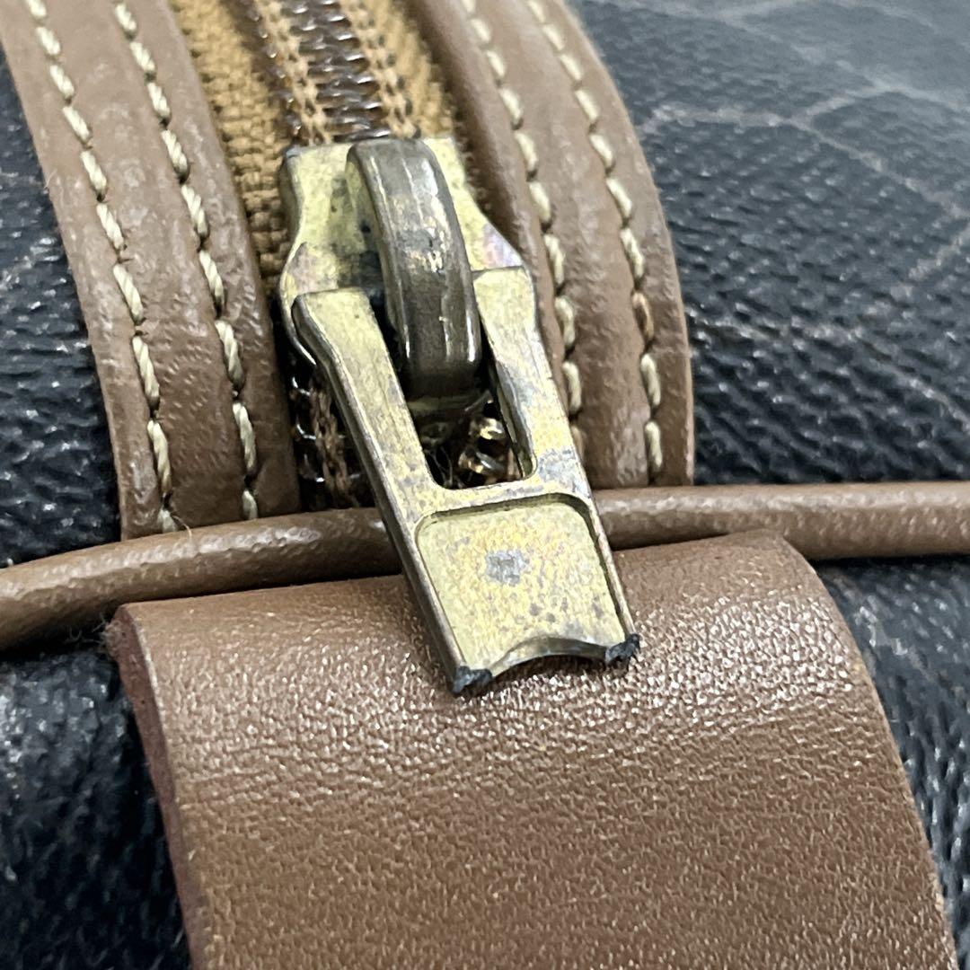 オールド　ディオール　ハニカム　ボストンバッグ　PVCレザー　旅行バッグ　革ロゴ