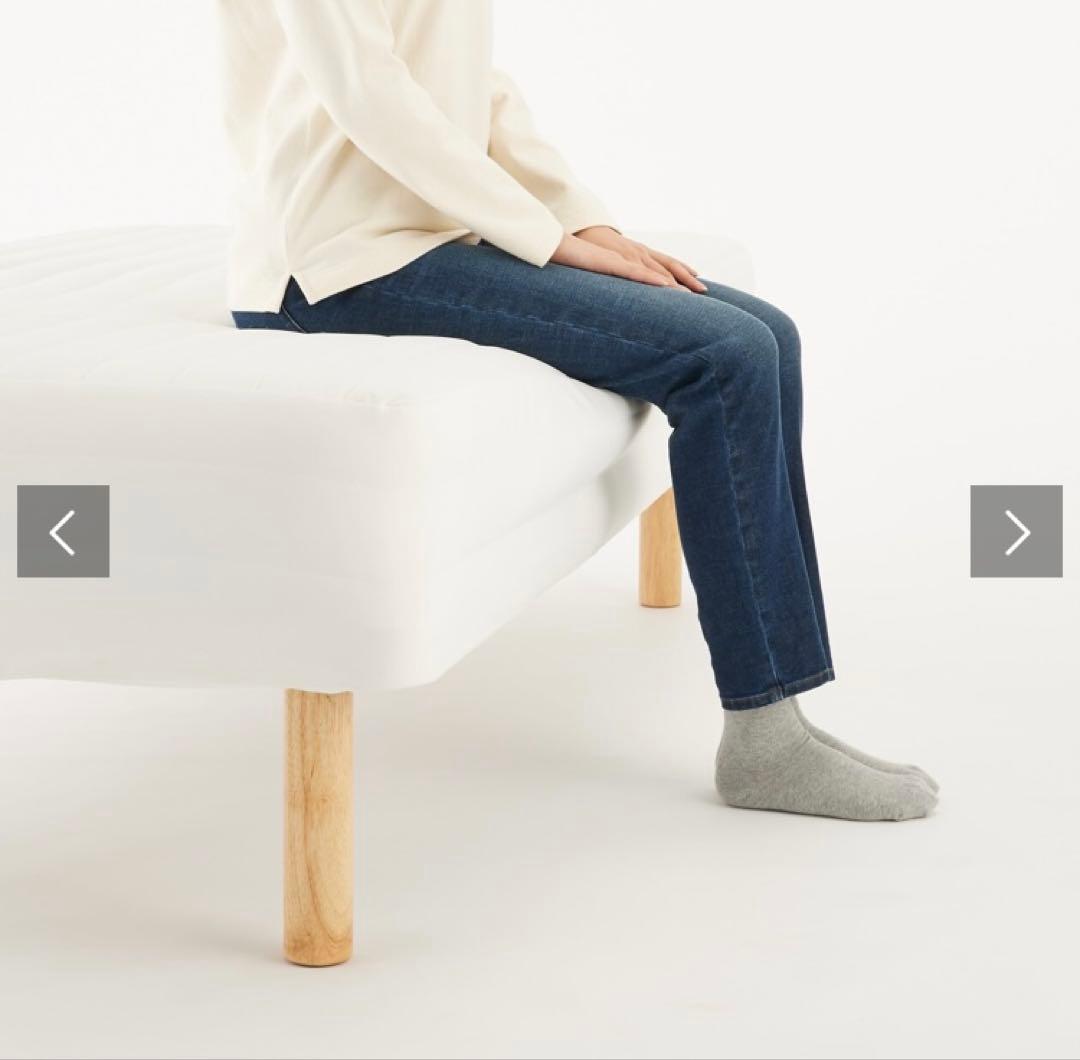 脚付きセミダブルマットレス ホワイト