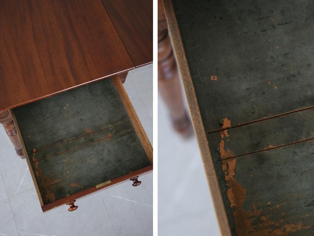 英国アンティーク木製ドロップリーフテーブル/バタフライ/ダイニング机(92-34