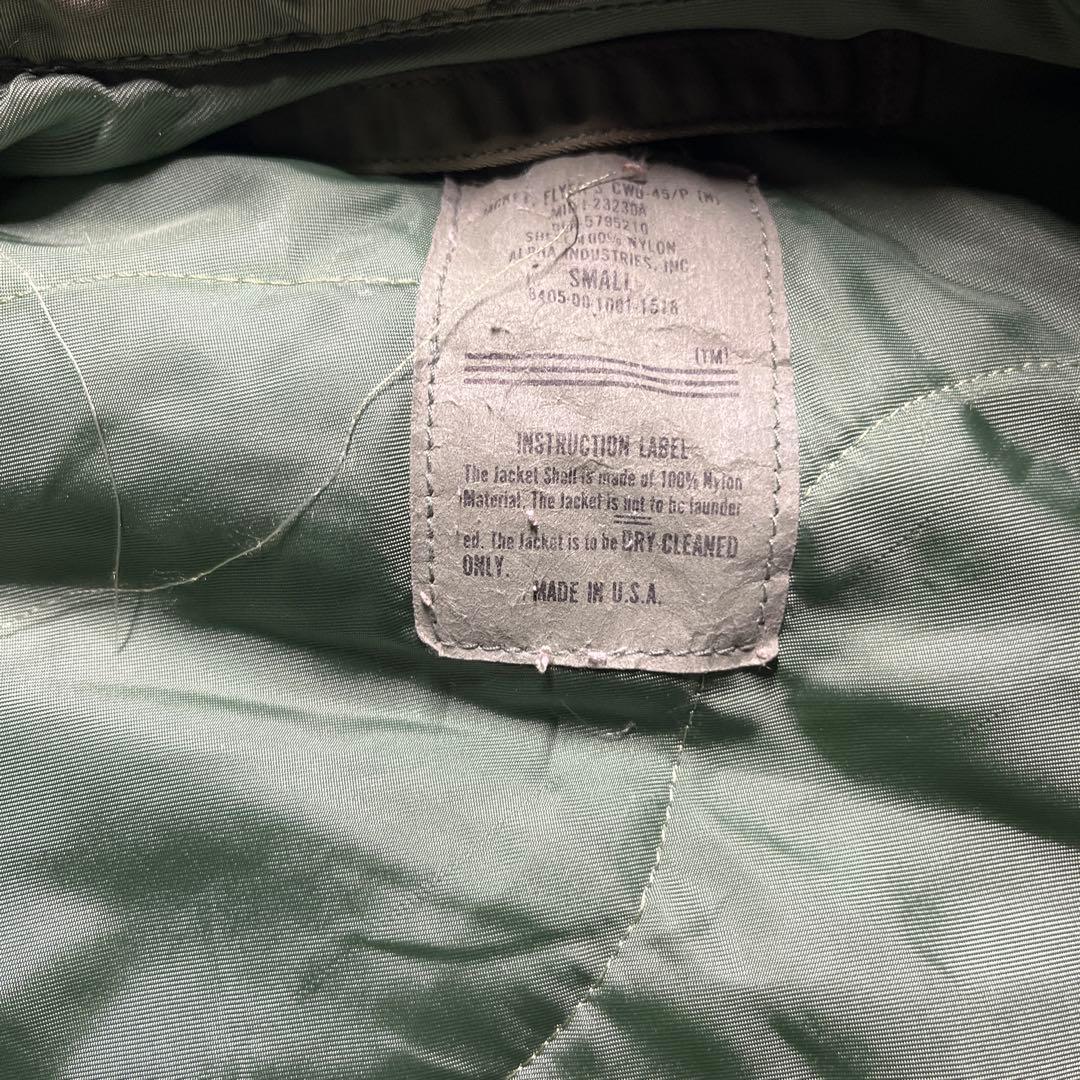 希少 alpha cwu-45 フライトジャケット S 送料無料