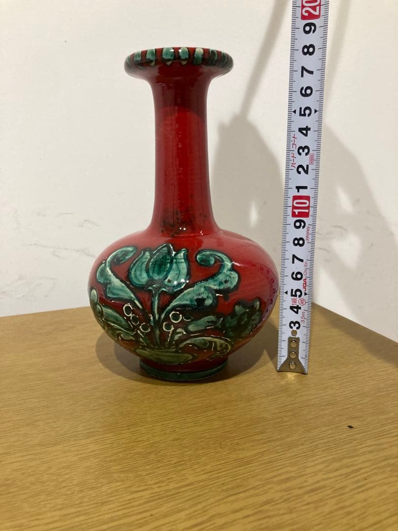 【中古】グムンドナー・ケラミック 手書き花瓶 約18cm