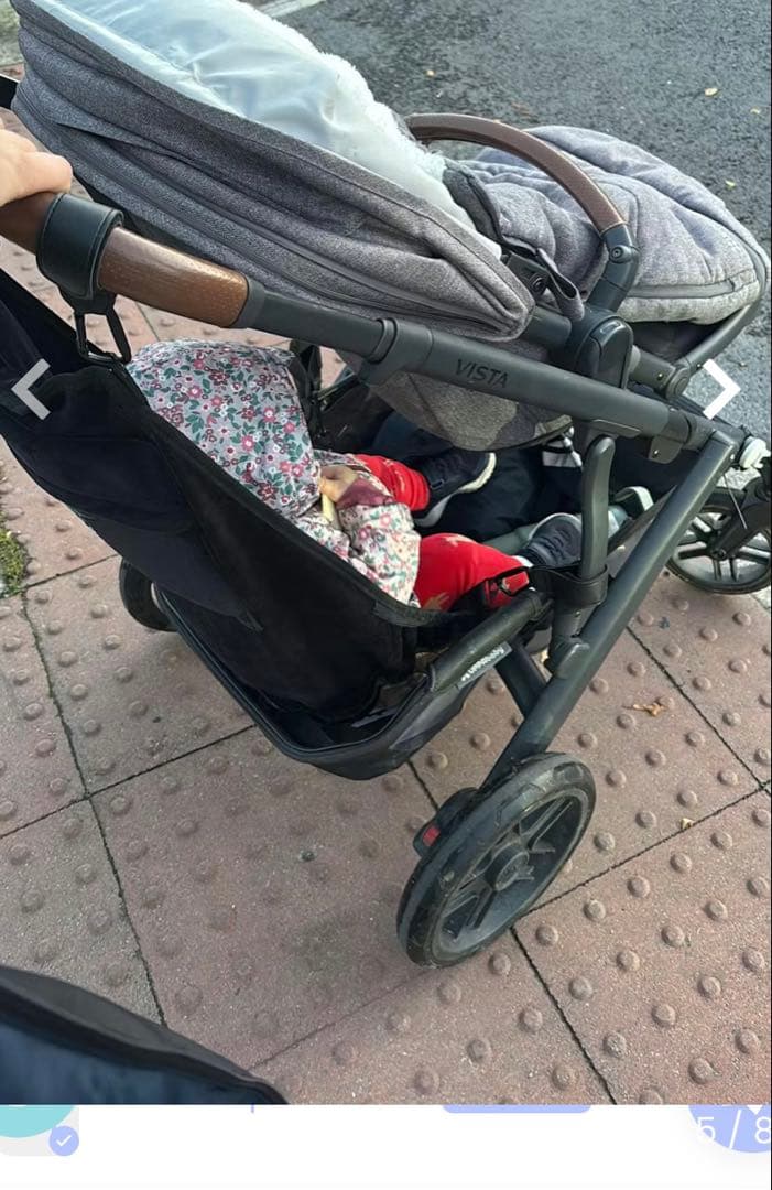 hoppie 二人乗りベビーカー ブラック