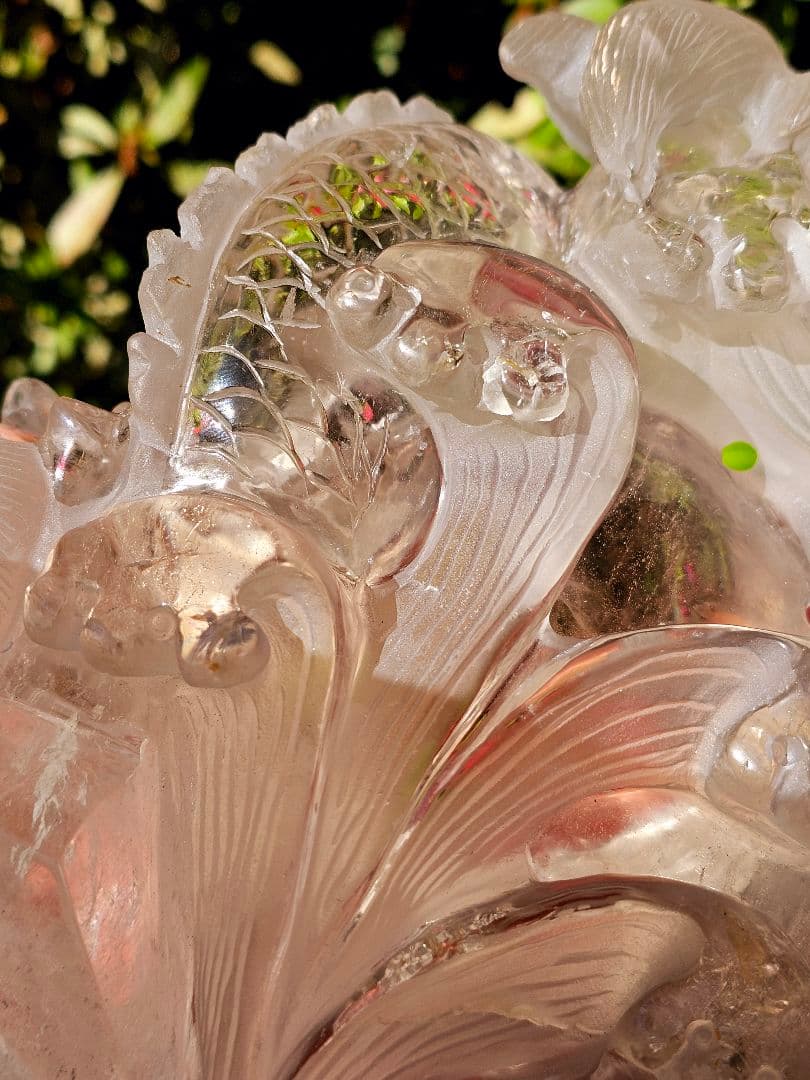 超巨大‼️虹入り✡️マニカラン産 龍神水晶とゴールドルチル丸玉の2点セット