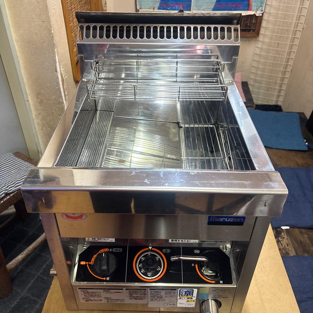 Maruzen ガスフライヤー ステンレス製　マルゼン卓上タイプ　涼風フライヤー