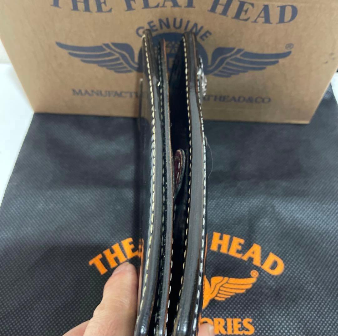 値下げ　フラットヘッド　コードバンウォレット