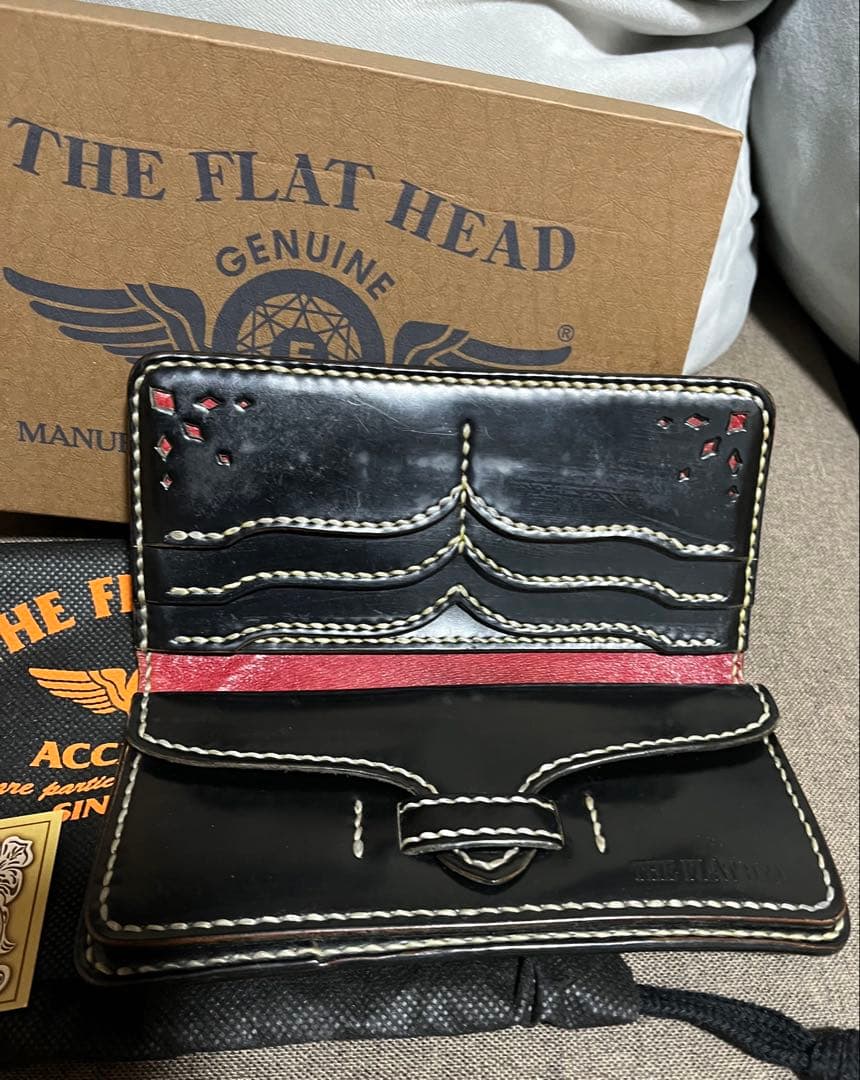 値下げ　フラットヘッド　コードバンウォレット