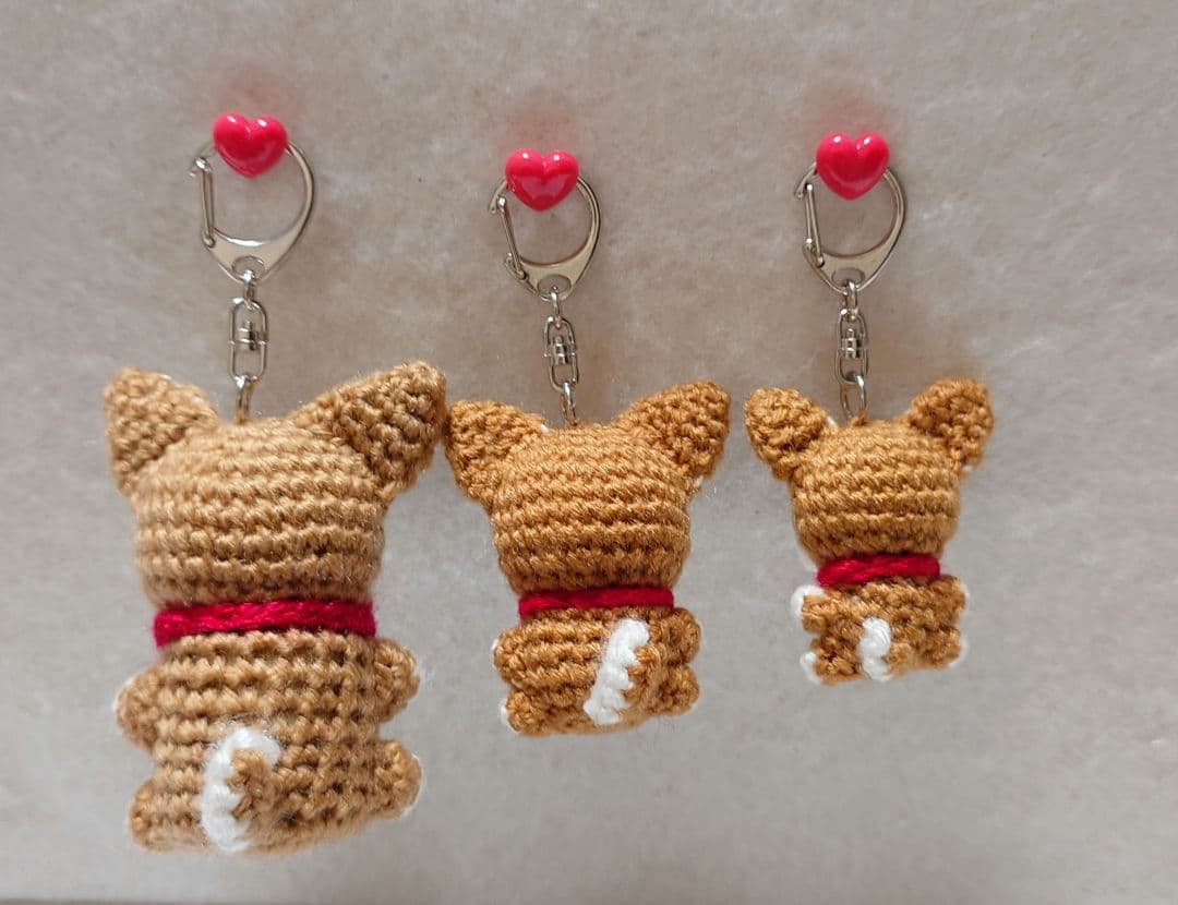 犬・ネコ　キーホルダー（大・小・ミニ）13点セット