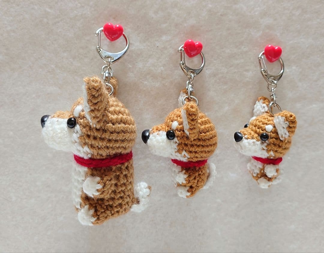 犬・ネコ　キーホルダー（大・小・ミニ）13点セット