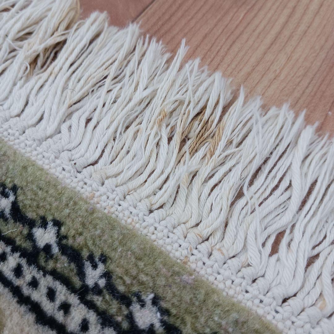 専用 Y2208 パキスタン絨毯 ウール×コットン 手織り 139×89㎝