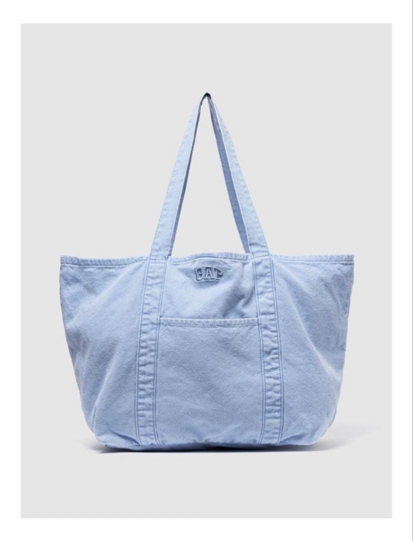 GAP ライトブルー ロゴトートバッグ