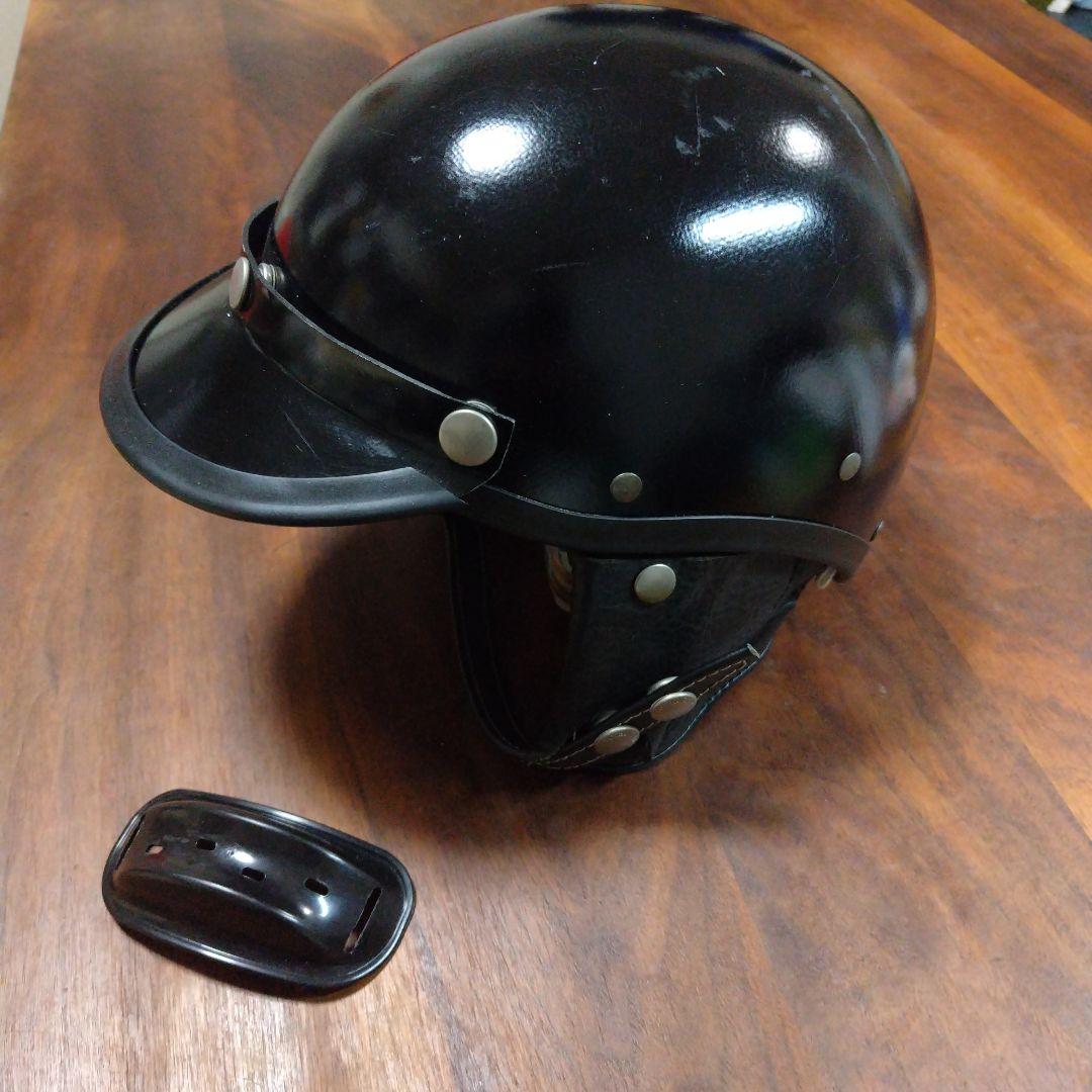 ノマドクロージング 半帽ヘルメット ブラック バイザー付き