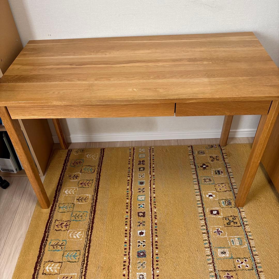 無印良品　学習机　オーク材