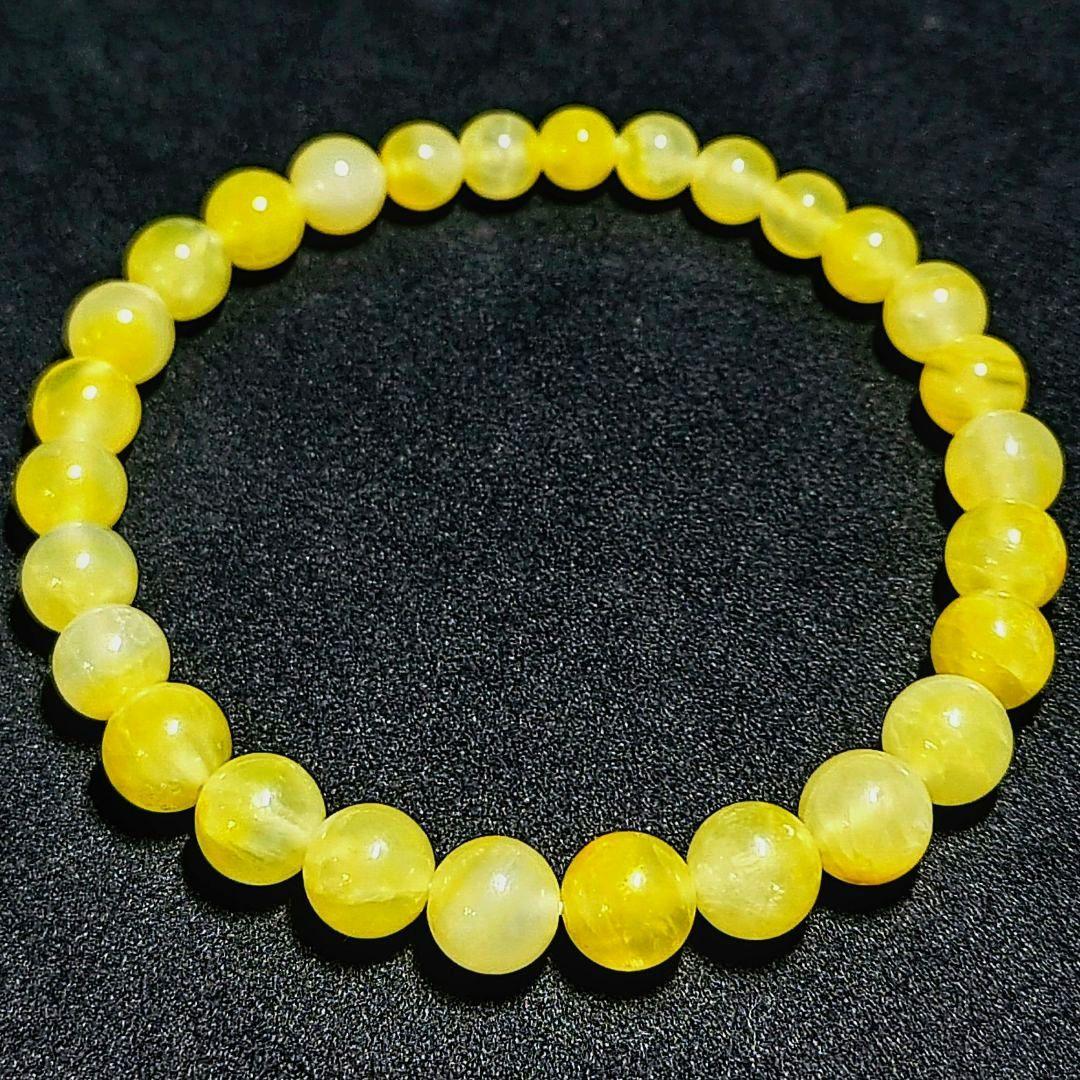 ★グラデーションサイズイエロースミソナイト 7.3-5.8ミリ珠ブレス(SA+)