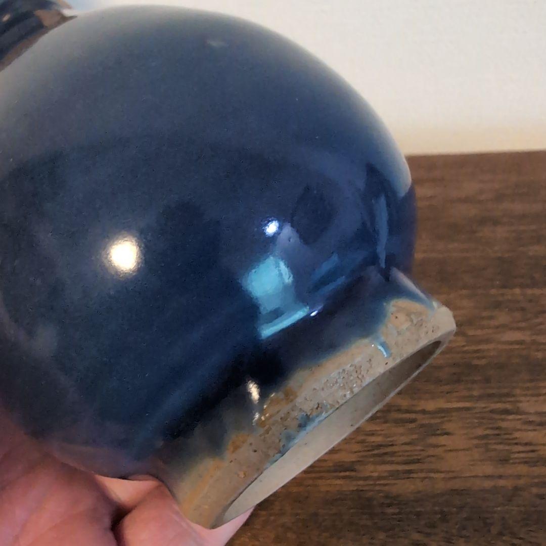 中国古玩　蕪型瓶　瑠璃釉蜥蜴装飾　古美術　骨董　　アンティーク