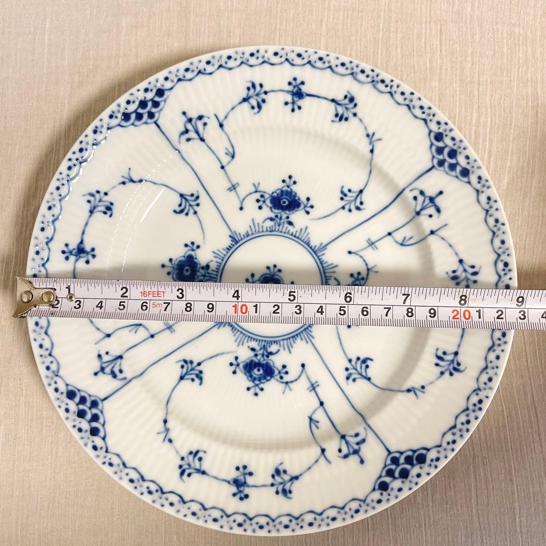 廃盤【希少】ロイヤルコペンハーゲン ブルーフルーテッド ハーフレース ディープ