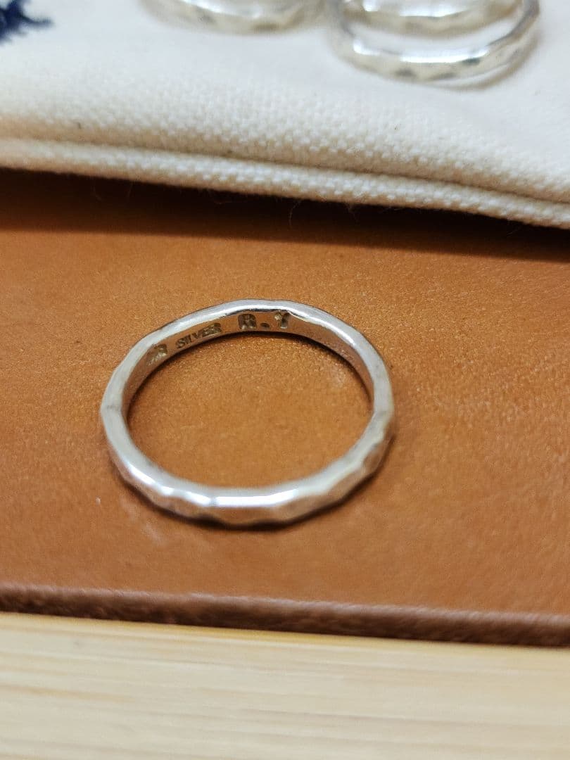 市松 silver シルバー 5連リング 16号
