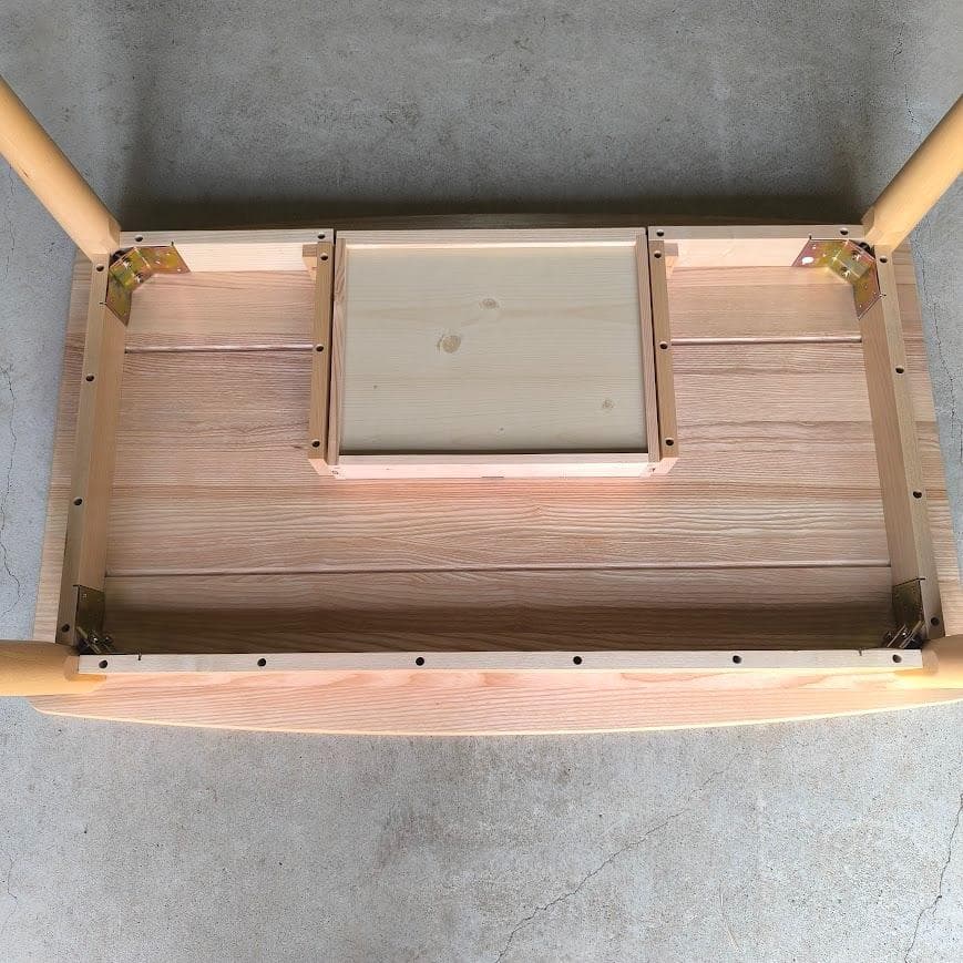 【未開封をお届け！】115センチ　ダイニングテーブル 自然木仕上げ 引き出し付き