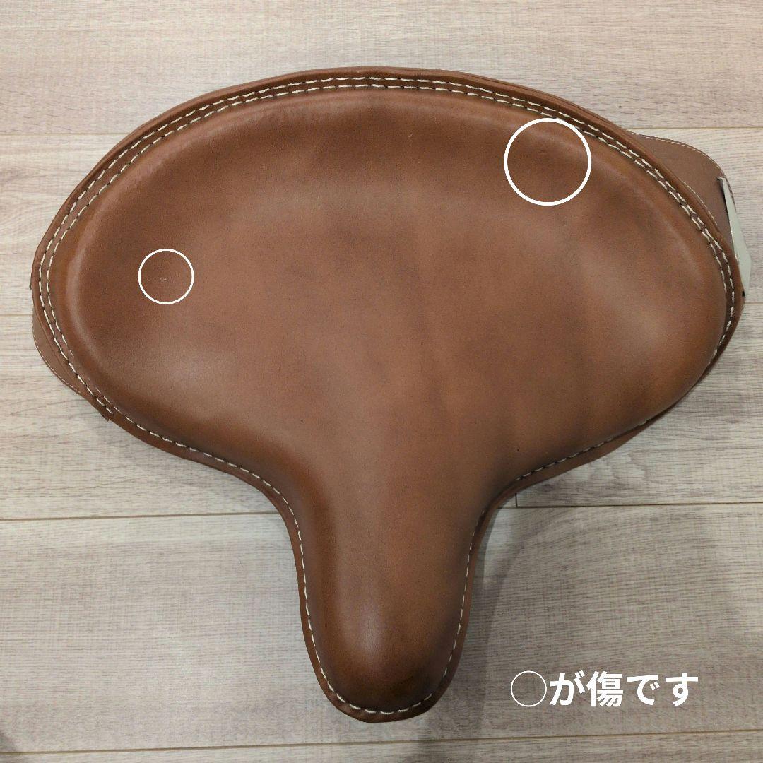 バイクソロシート　ポリススタイルシート　ハーレー　ブラウン　汎用シート