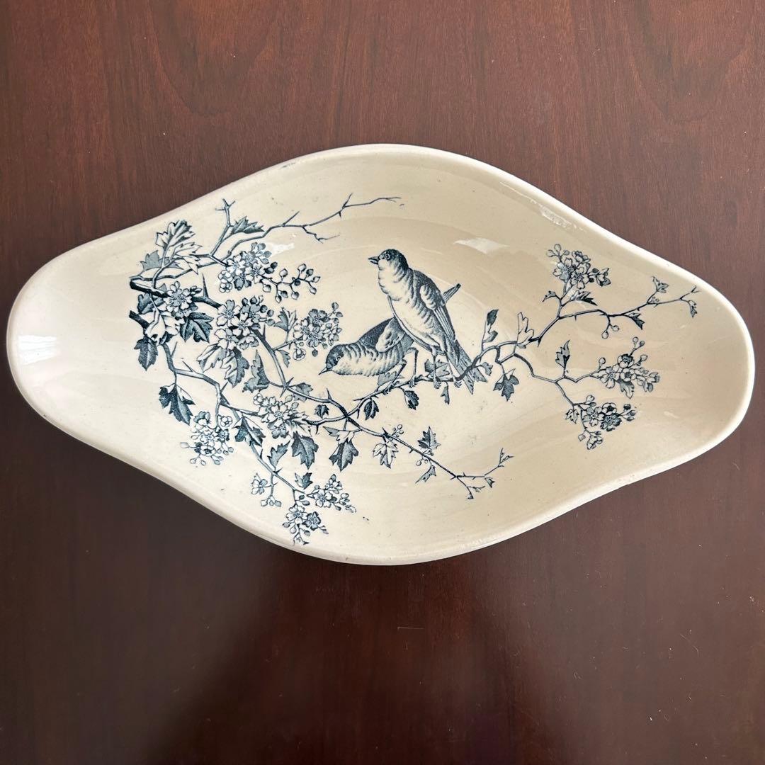 フランス　アンティーク　リュネヴィル　ラヴィエ　鳥