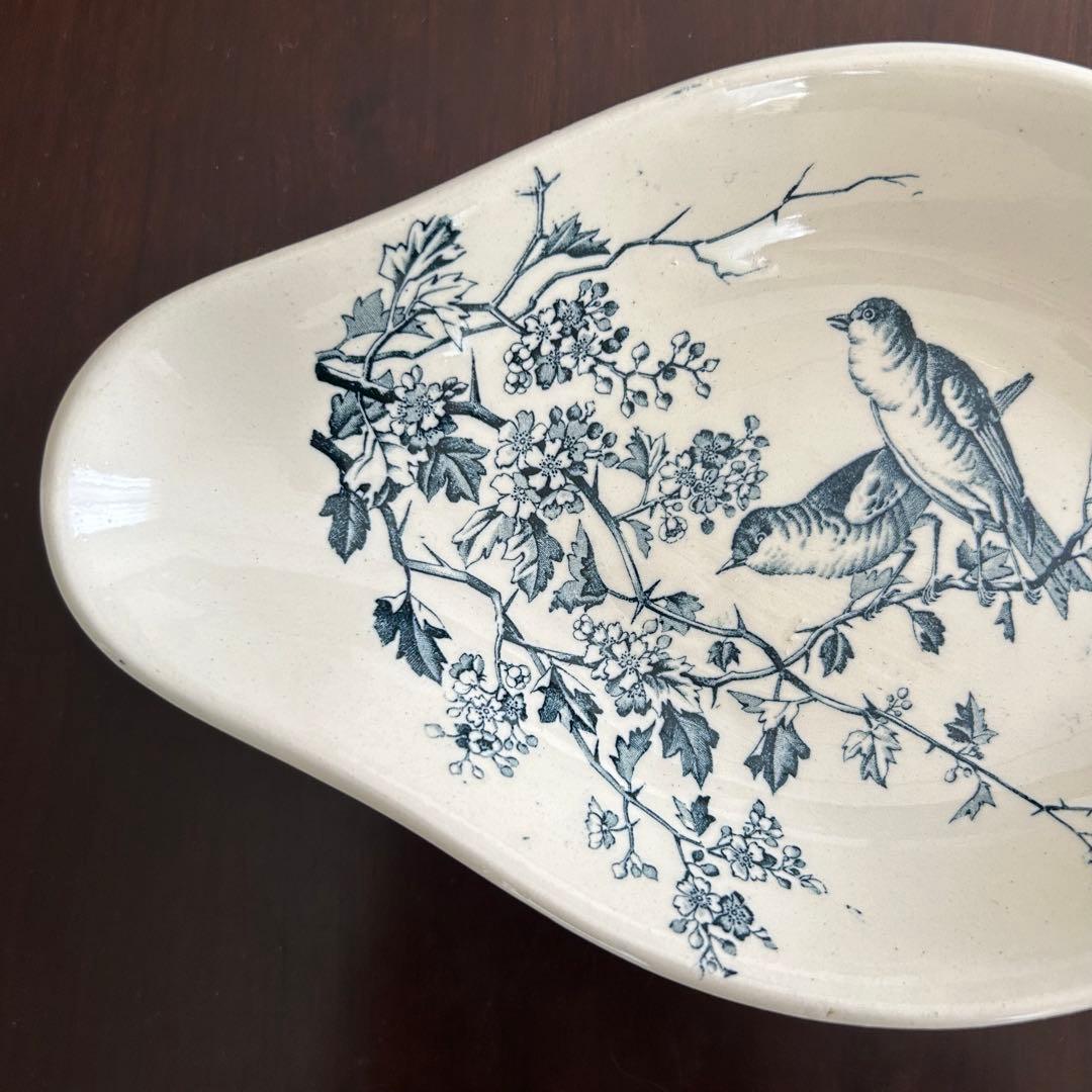 フランス　アンティーク　リュネヴィル　ラヴィエ　鳥