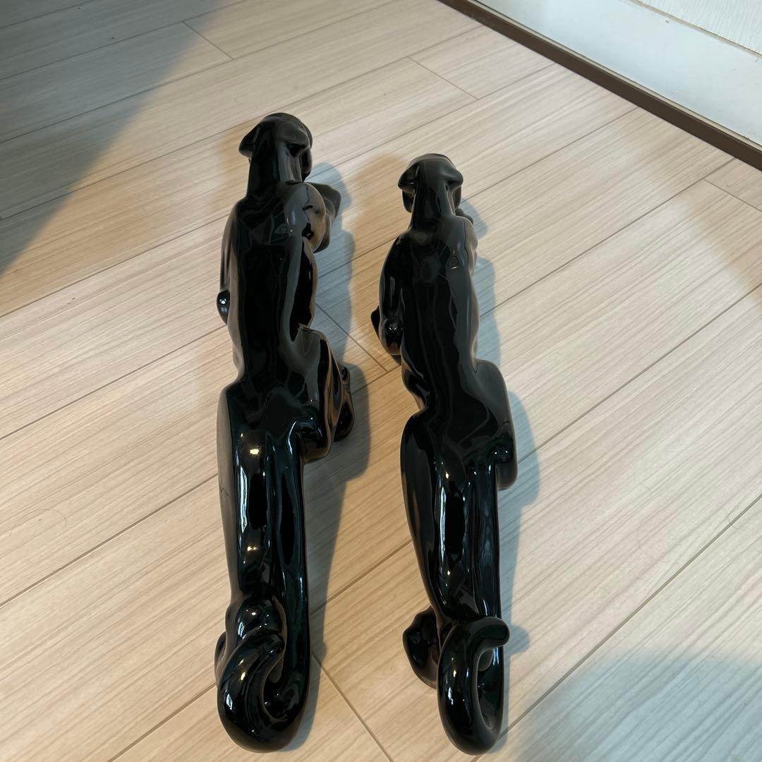 50sブラックパンサー大　ミッドセンチュリー　ビンテージ置物　アンティーク雑貨