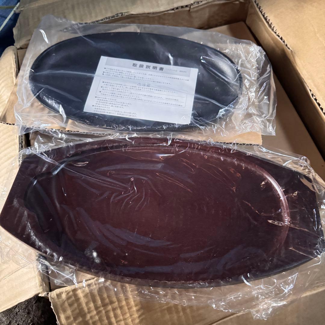 【新品未使用】中部コーポレーション トキワ ステーキ皿 小判 大　12個セット①