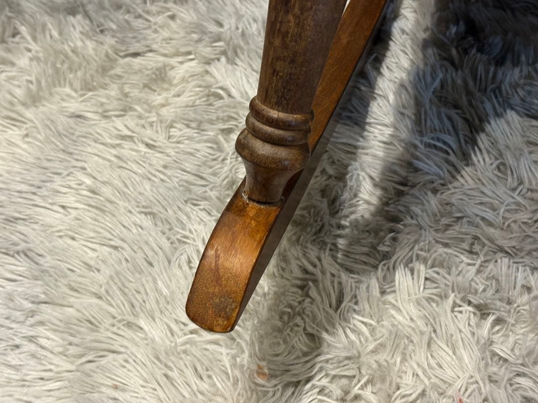 超希少　ウルフロッキングチェア　無垢材　クラシック　アジアン　木彫り　INR